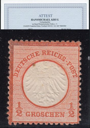DR 1872, Mich.-Nr.:  3 * geprüft  Attest   lesen