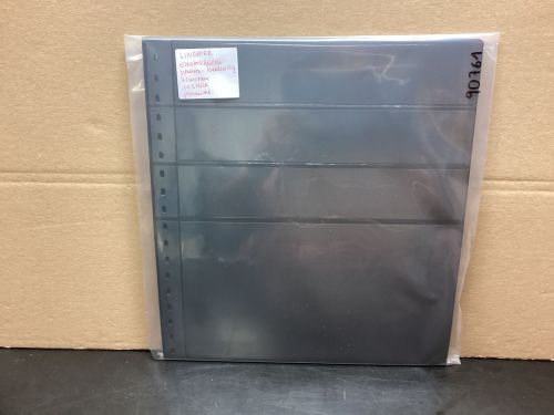 Lindner Einsteckhüllen schwarz 10 Stück  ( 18 Ringe) 4 Taschen gebraucht
