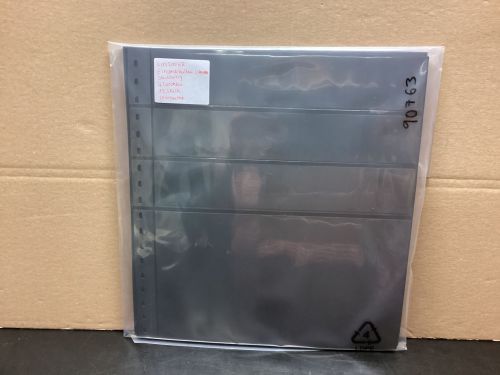 Lindner Einsteckhüllen schwarz  15 Stück ( 18 Ringe) 4 Taschen gebraucht
