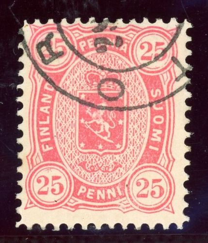 Finnland 17By Gestempelt 25 Penni hellgelbrot mit FA Oesch