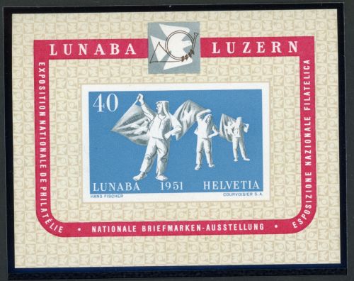Schweiz Bl.14 Lunabablock, tadellos postfr.
