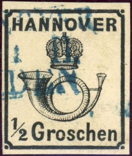 Hannover 17y Gestempelt 1/2 Gr. schw./wei