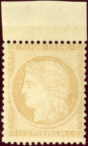 Frankreich 50OR Ungebraucht mit Falz 15 C. Ceres, tadellos ungebr. Oberrandst