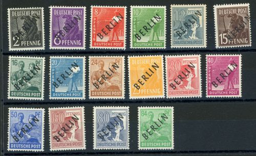 Berlin 1-20 Postfrisch Schwarzaufdruck, kpl. Serie