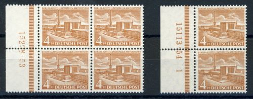 Berlin 112Han (2) 4 Pfg. Han 15113.54 1 und 15298.53 je tadellos postfrisch
