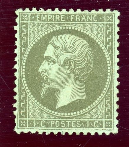 Frankreich 18b Ungebraucht mit Falz 1 C. bronzegr