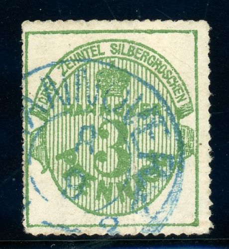 Hannover 21y Gestempelt 3 Pfg. dunkelgr