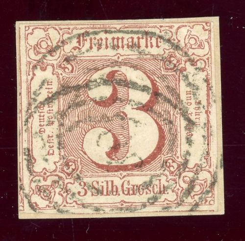 Thurn & Taxis 17 Briefstück 3 Sgr. braunrot