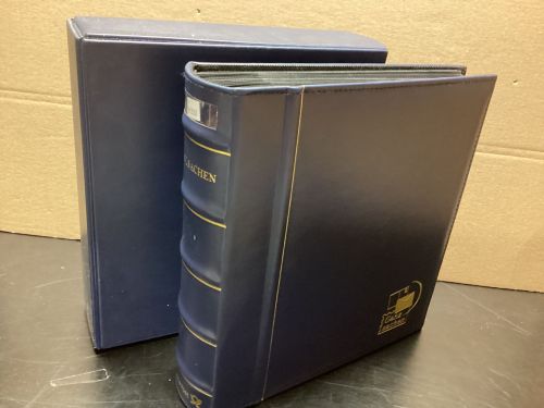 Deutsche Post  Ganzsachen -Album  + Schuber   blau  groß für 200 Belege gebraucht