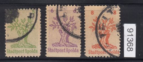 Apolda, Mich.-Nr.: 1-3  gestempelt