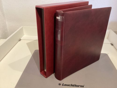 Lindner Ringbinder + Kassette  gebraucht leer rot