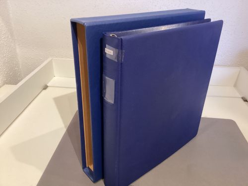 Lindner Ringbinder + Kassette  Älteres Modell  gebraucht leer blau