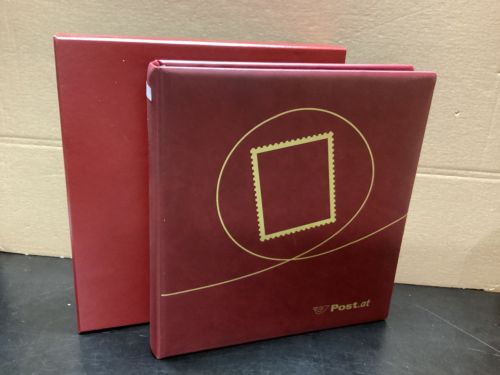 Lindner Ringbinder + Kassette  gebraucht leer rot