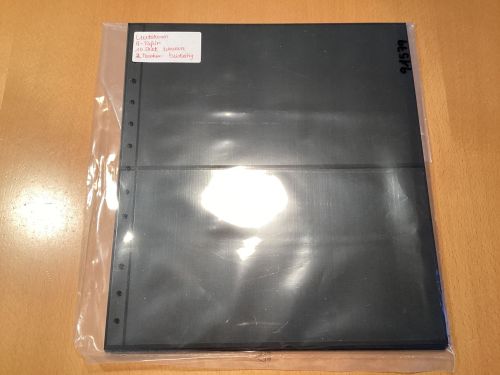 Leuchtturm  R- Tafeln schwarz 2 Taschen  10 Stück 13-Lochung gebraucht