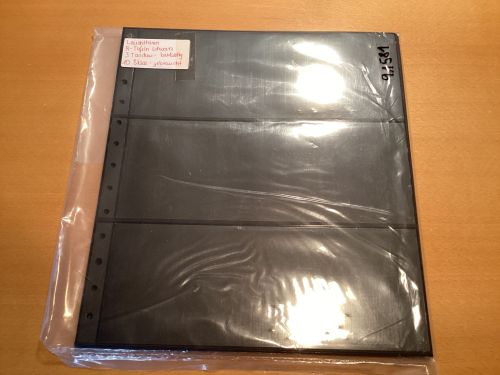 Leuchtturm  R- Tafeln schwarz 3 Taschen  10 Stück 13-Lochung gebraucht