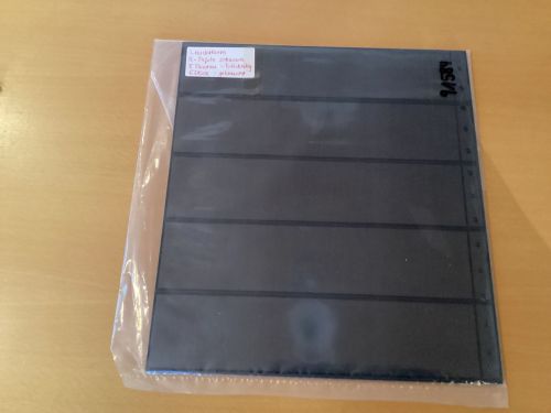 Leuchtturm  R- Tafeln schwarz 5 Taschen 6 Stück 13-Lochung gebraucht