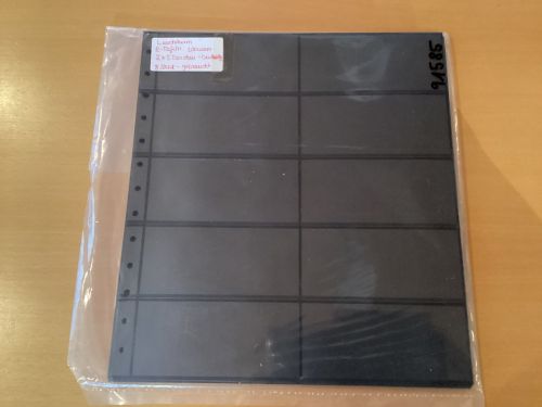 Leuchtturm  R- Tafeln schwarz 2 x  5 Taschen  8 Stück 13-Lochung gebraucht