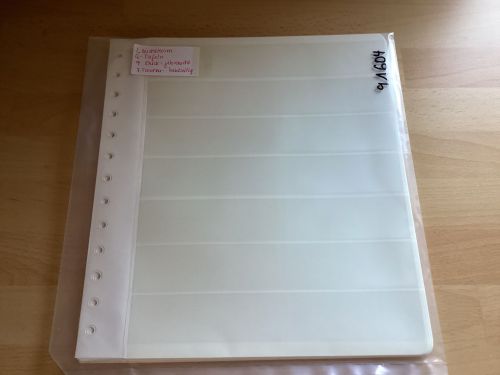 Leuchtturm  G- Tafeln weiß  7 Taschen  9 Stück 13-Lochung gebraucht