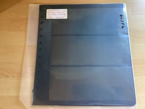 Leuchtturm  G- Tafeln schwarz  3Taschen  5 Stück 13-Lochung neuwertig