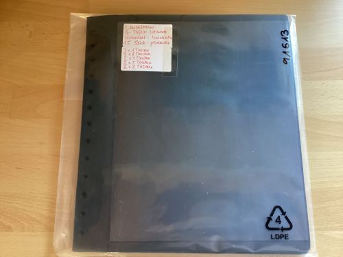 Leuchtturm  G- Tafeln schwarz  Konvolut 15 Stück 13-Lochung gebraucht