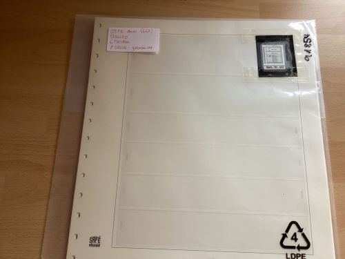 SAFE  Einsteckblätter ( 662)  8 Stück weiß 6 Taschen   gebraucht