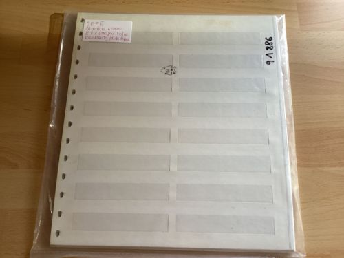 SAFE Blankoblätter  6 Stück dicke Pappe 8 Streifen  geteilt Folie gebraucht