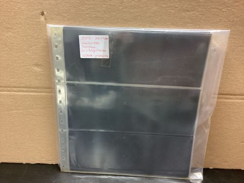 SAFE Ganzsachen- Blätter Hüllen   transparent  + ZWB schwarz  12 Stück gebraucht