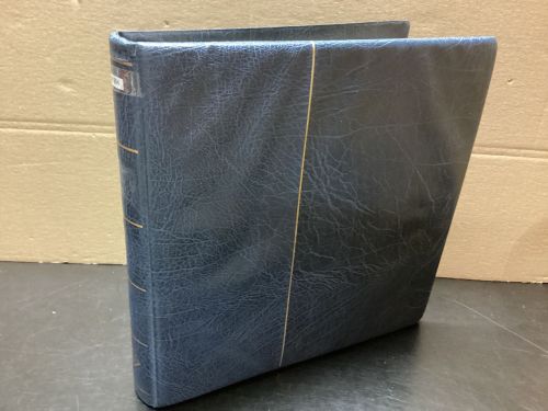 Leuchtturm Ringbinder ( 13 Ringe ) blau wattiert gebraucht