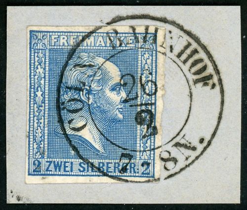 Preussen 11a Briefstück 2 Sgr. blau