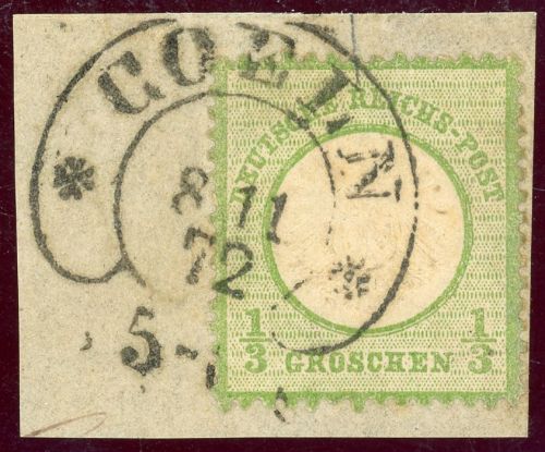 Deutsches Reich 17a Briefstück 1/3 Gr. gr