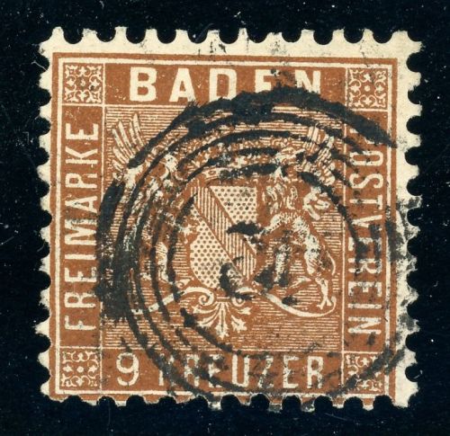 Baden 15a Gestempelt 9 Kr. r