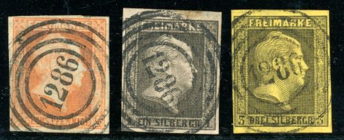 Preussen Nummernstempel 1,2a,4a Gestempelt 1286 Saarburg