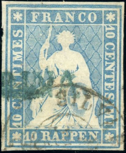 Schweiz 14Ib Gestempelt 10 Rp. M