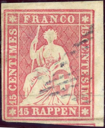 Schweiz 15Ib Gestempelt 15 Rp. M