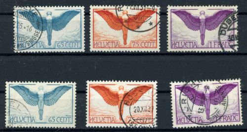 Schweiz 189-191x,z Gestempelt Flp. in beiden Sorten kpl.