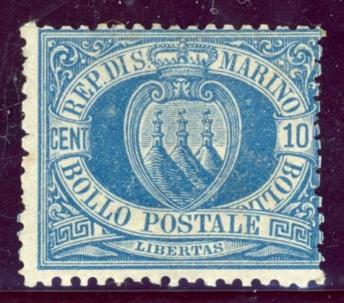 San Marino 2a Ungebraucht mit Falz 10 C. ultramarin