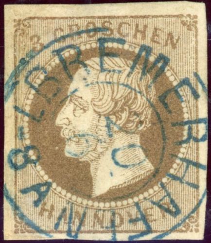 Hannover 19a Gestempelt 3 Gr. braun, Kab-St