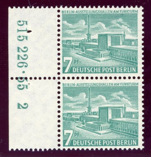 Berlin 121Han Postfrisch 7 Pfg. Randpaar mit Han 515226.55 2