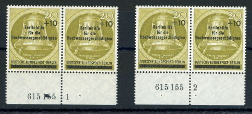 Berlin 155Han (2) Postfrisch Berlinhilfe, 2 UR-Paare mit beiden Han