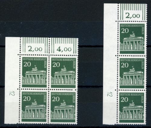 Berlin 287DZ (2) Postfrisch 20 Pfg. 2 versch. DZ 12