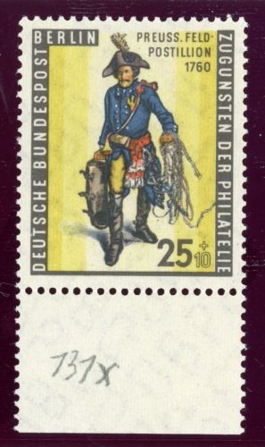 Berlin 131x Postfrisch 25 Pfg. Postillion, senkr. Riffelung