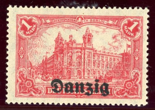 Danzig 8II Postfrisch 1 Mk. mit Plf. II, tadellos postfr.