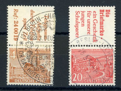 Berlin - Zusammendrucke S5,8 Gestempelt 2 senkr. tadellos gest. Zdr.