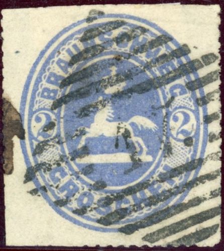 Braunschweig Nummernstempel 19 Gestempelt 17 Gr. Winnigstedt klar a. 2 Gr. blau