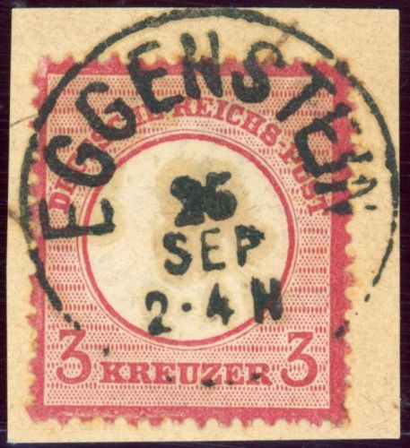 Baden Nachverwendungen DR25 Briefstück EGGENSTEIN 25 SEP.