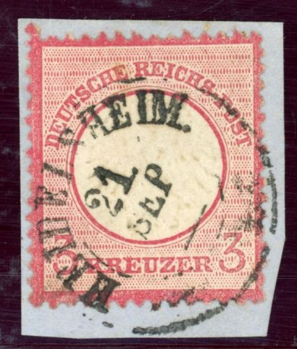 Baden Nachverwendungen DR9 Briefstück HEIDELSHEIM