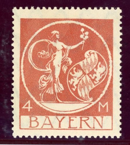 Deutsches Reich 135III Postfrisch 4 Mk. ohne Aufdr.