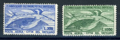 Vatikan 161-162 Postfrisch 75 Jahre UPU kpl., tadellos postfr.