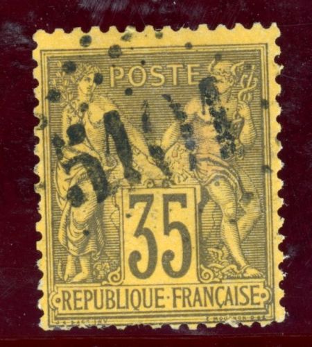 Frankreich 75 Gestempelt 35 C. (kl. Zahnf.) mit GC 5101 von Tripoli