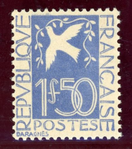 Frankreich 291 Postfrisch 1, 50 Fr. Friedenstaube, tadellos postfr.